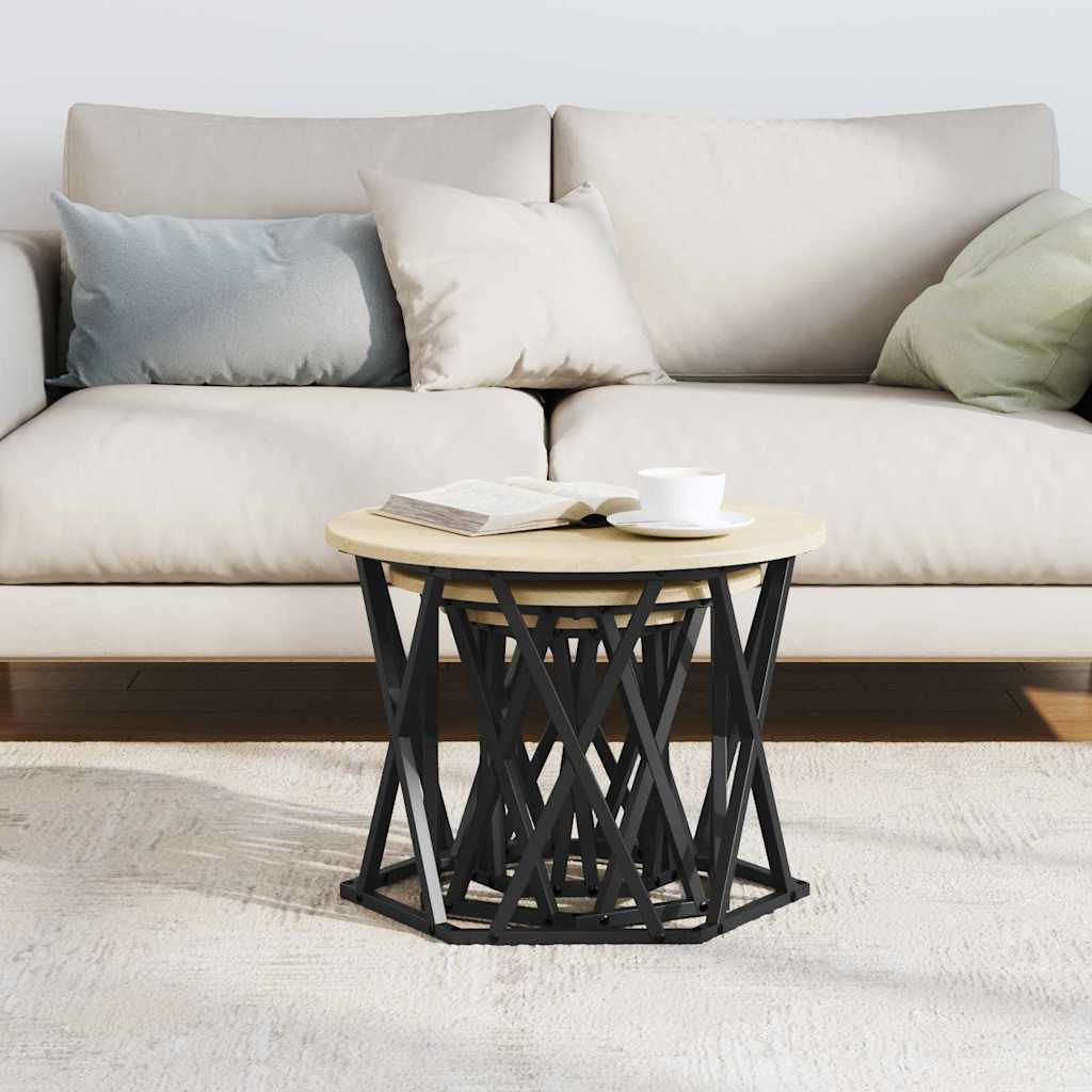 Nesting sānu galdi 3 gab. Sonoma ozolkoks 53 x 53 x 40 cm