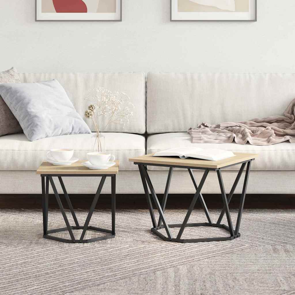 Side tables 2 pcs Sonoma oak