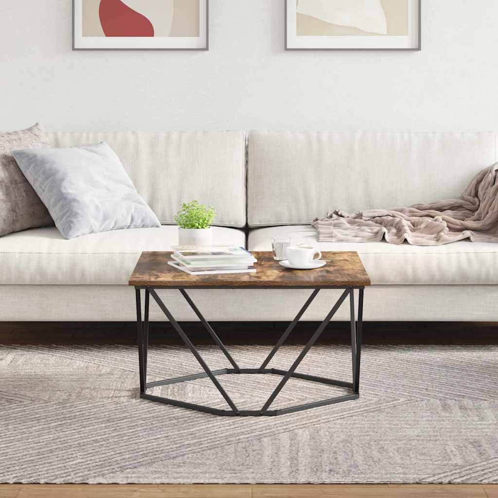 Coffee Table Smoked Oak 80 x 80 x 45 cm