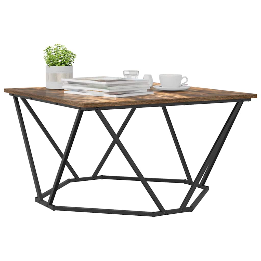 Coffee Table Smoked Oak 80 x 80 x 45 cm