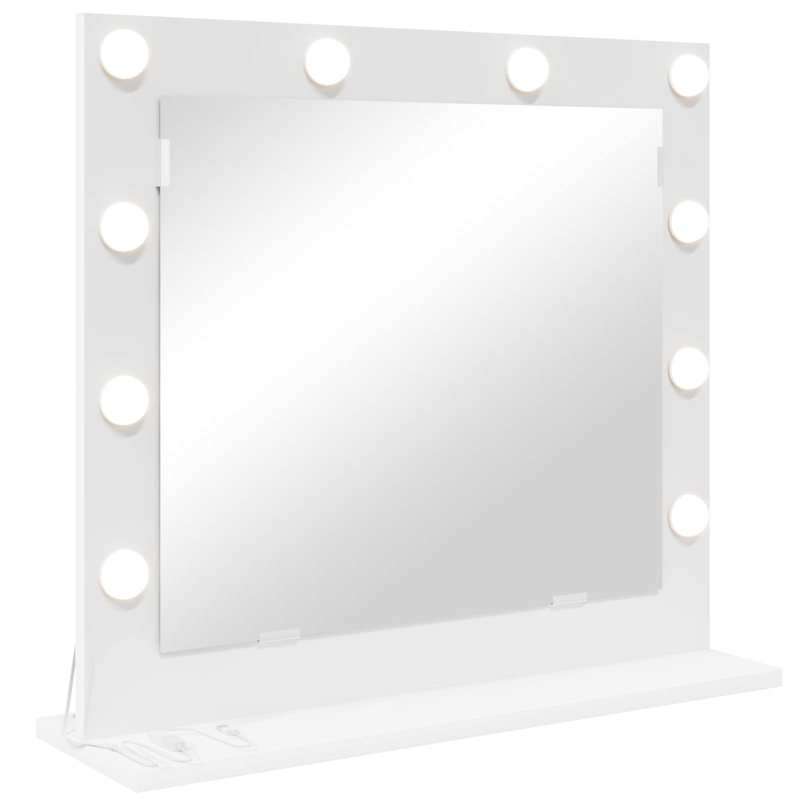 Cosmetic Mirror Rectangular White 60 x 55 x 18 cm