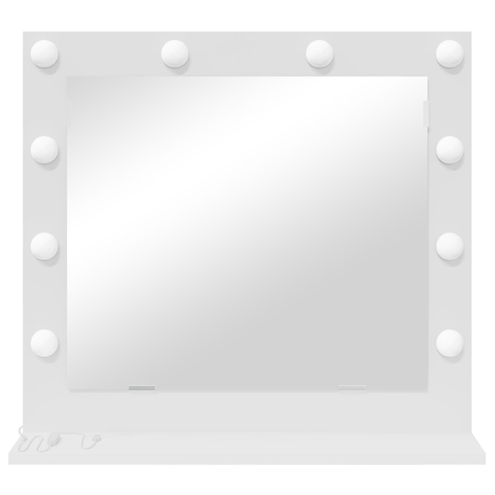 Cosmetic Mirror Rectangular White 60 x 55 x 18 cm