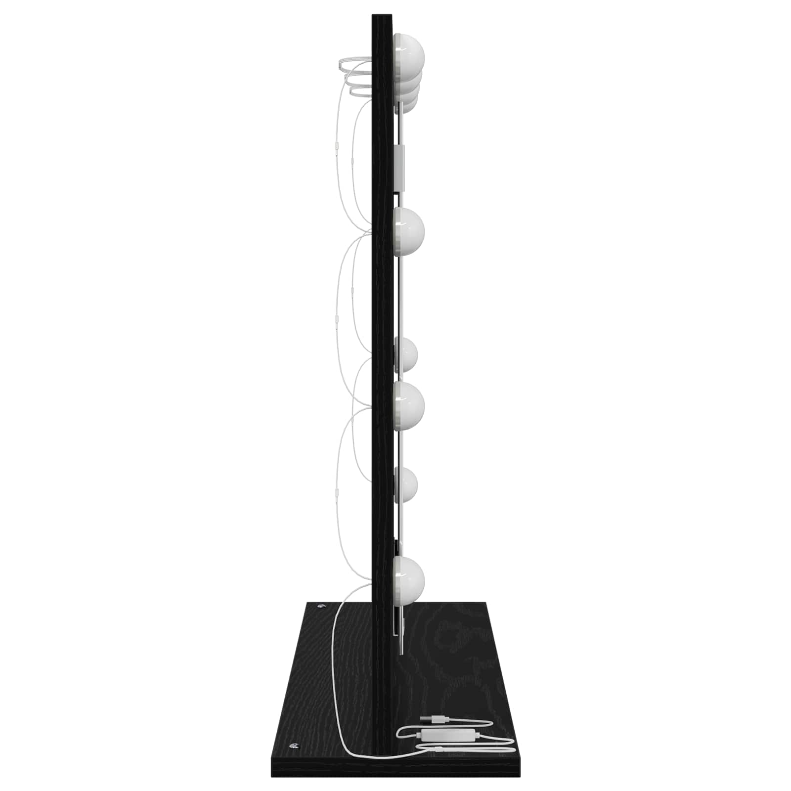 Cosmetic Mirror Black Oak 60 x 55 x 18 cm