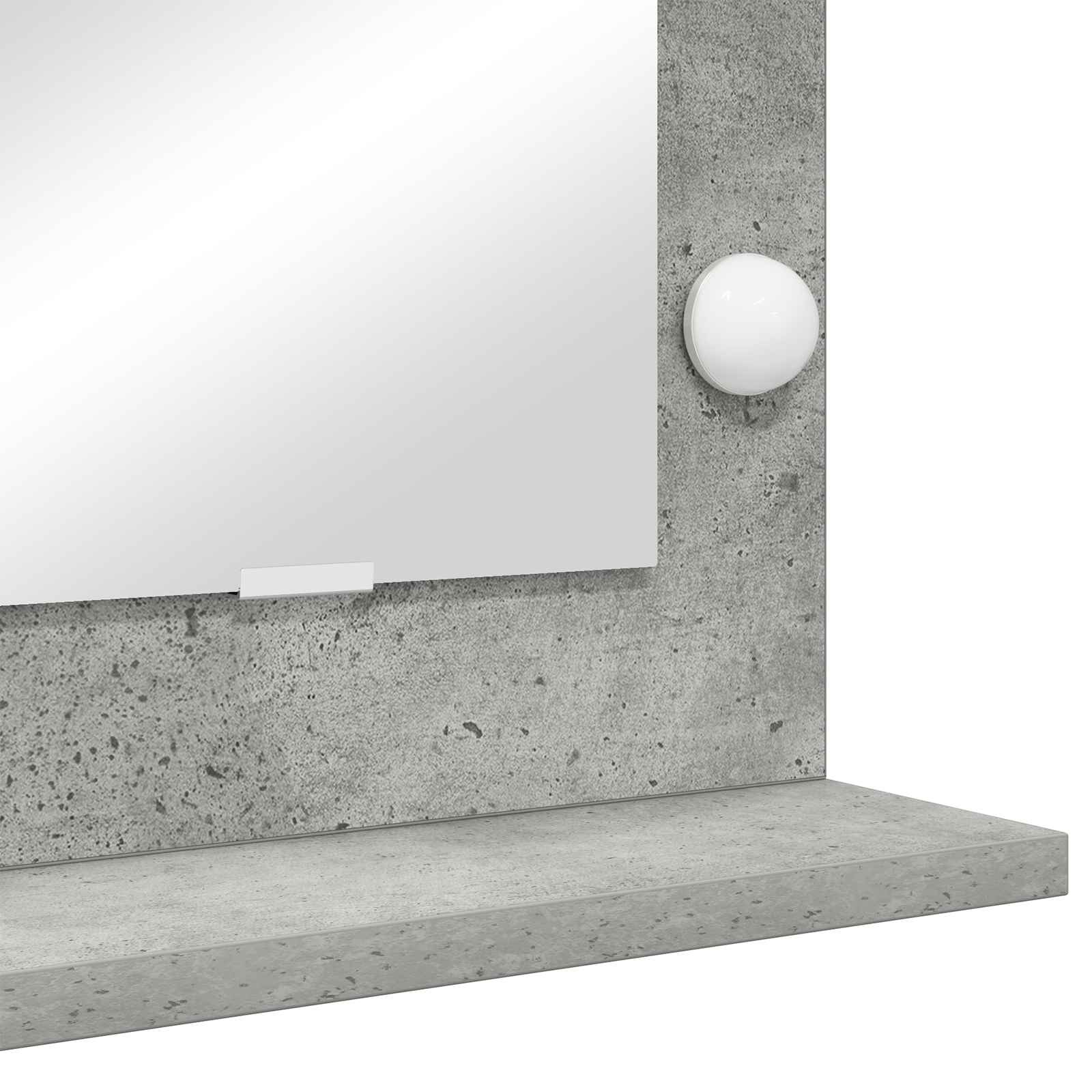 Kosmetinis veidrodis su veidrodžiu Betono pilka 60 x 55 x 18 cm