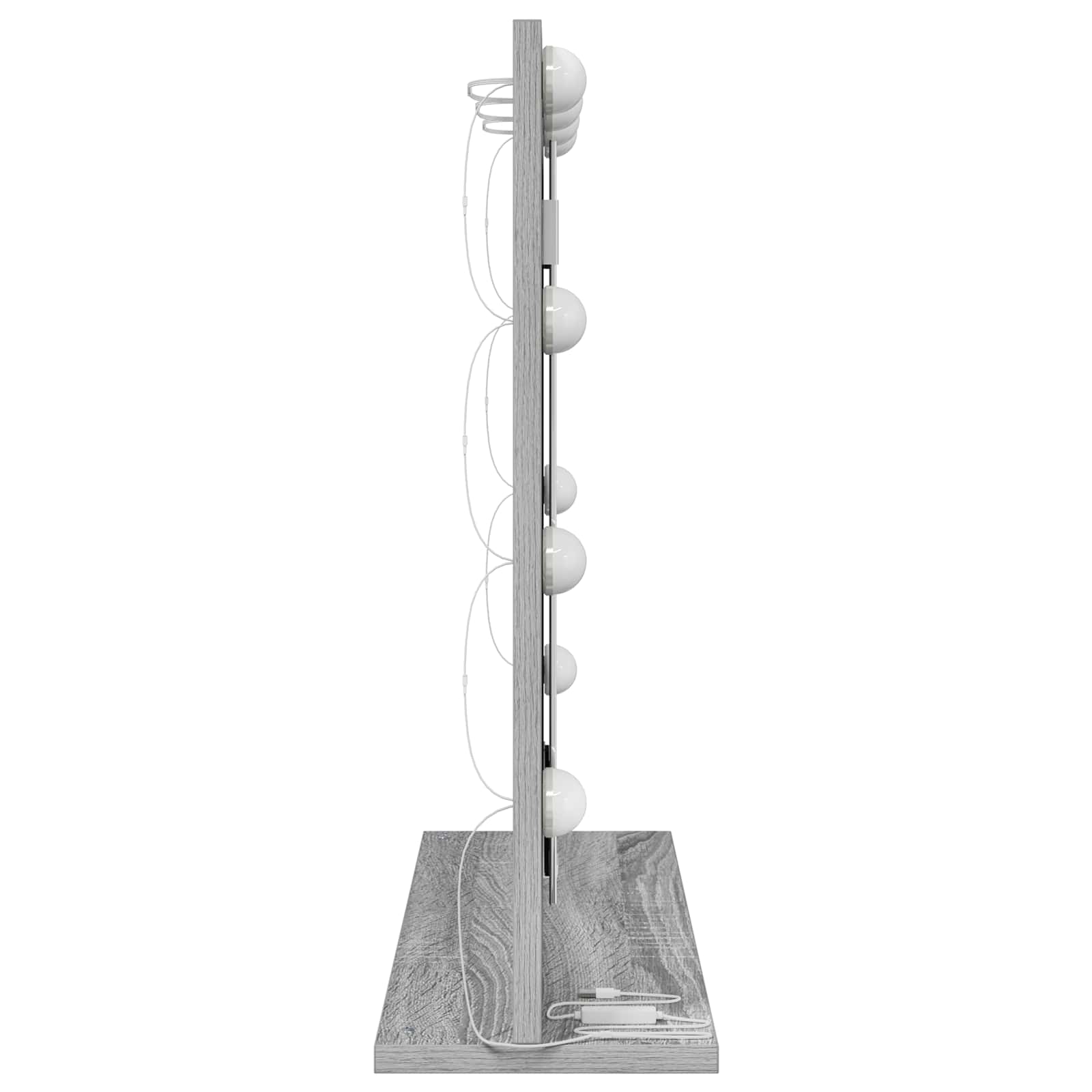 Cosmetic Mirror Grey Sonoma 60 x 55 x 18 cm