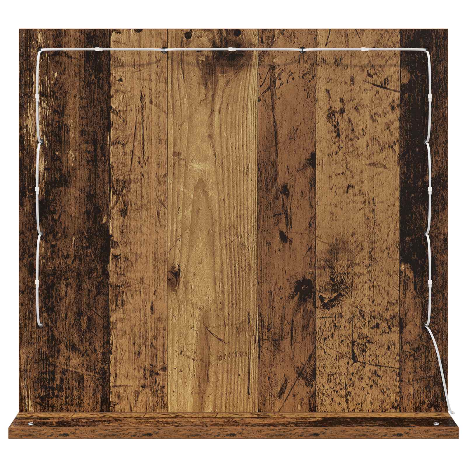 Cosmetic mirror Antique wood 60 x 55 x 18 cm