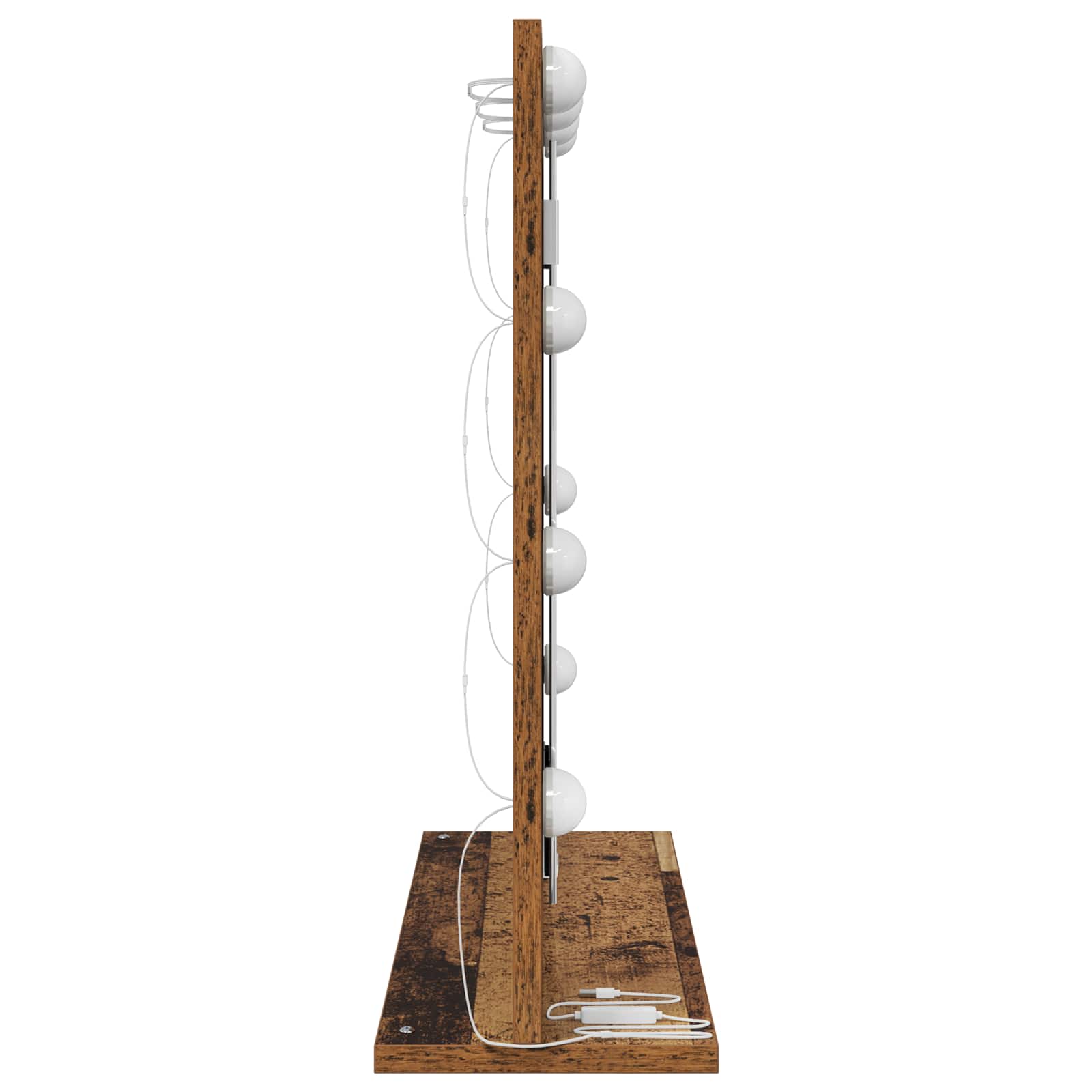 Cosmetic mirror Antique wood 60 x 55 x 18 cm