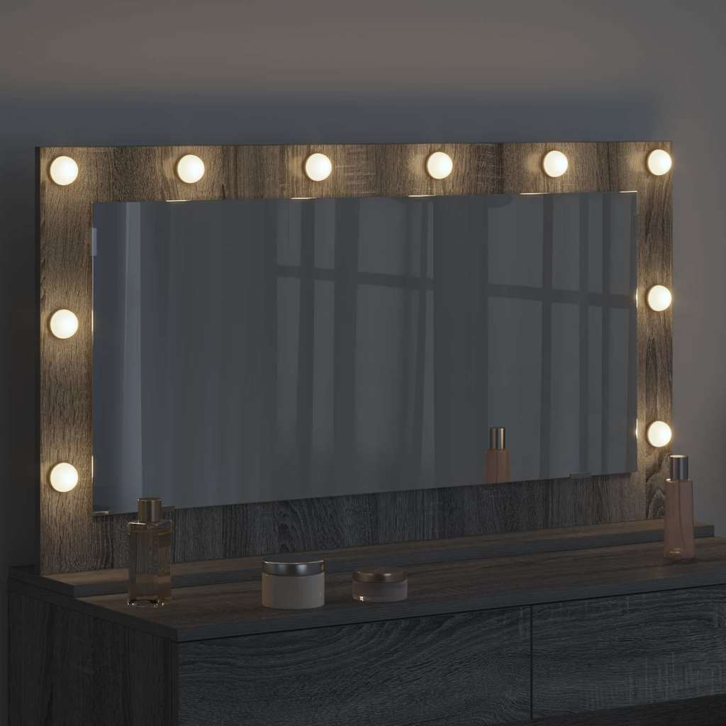 Cosmetic Mirror Grey Sonoma 100 x 55 x 18 cm