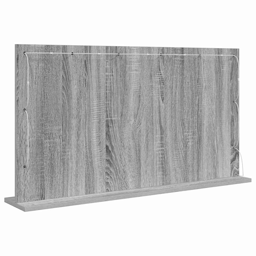 Cosmetic Mirror Grey Sonoma 100 x 55 x 18 cm