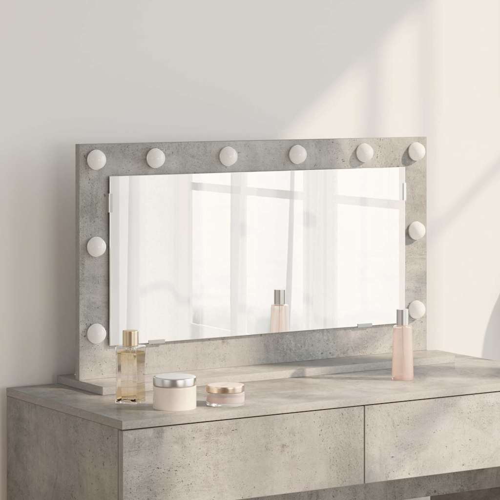 Vanity mirror with mirror Concrete grey 80 x 45 x 18 cm