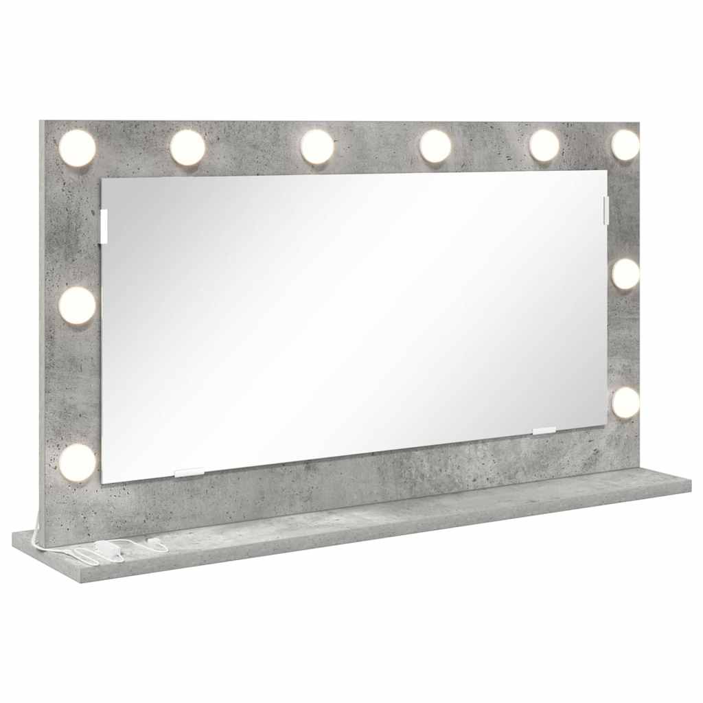 Vanity mirror with mirror Concrete grey 80 x 45 x 18 cm