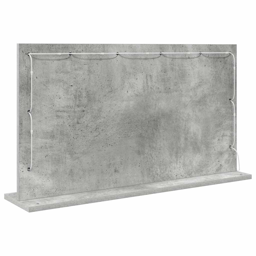 Vanity mirror with mirror Concrete grey 80 x 45 x 18 cm