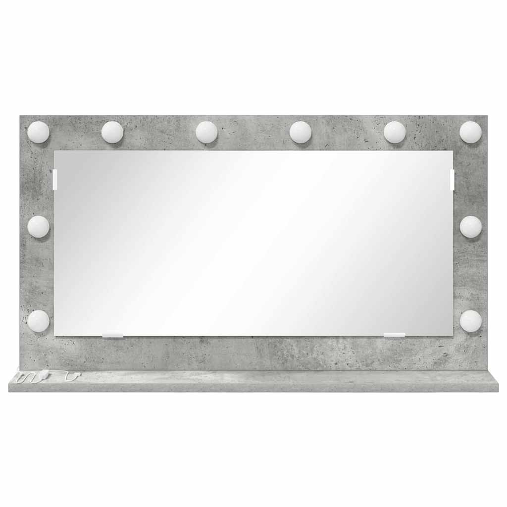 Vanity mirror with mirror Concrete grey 80 x 45 x 18 cm