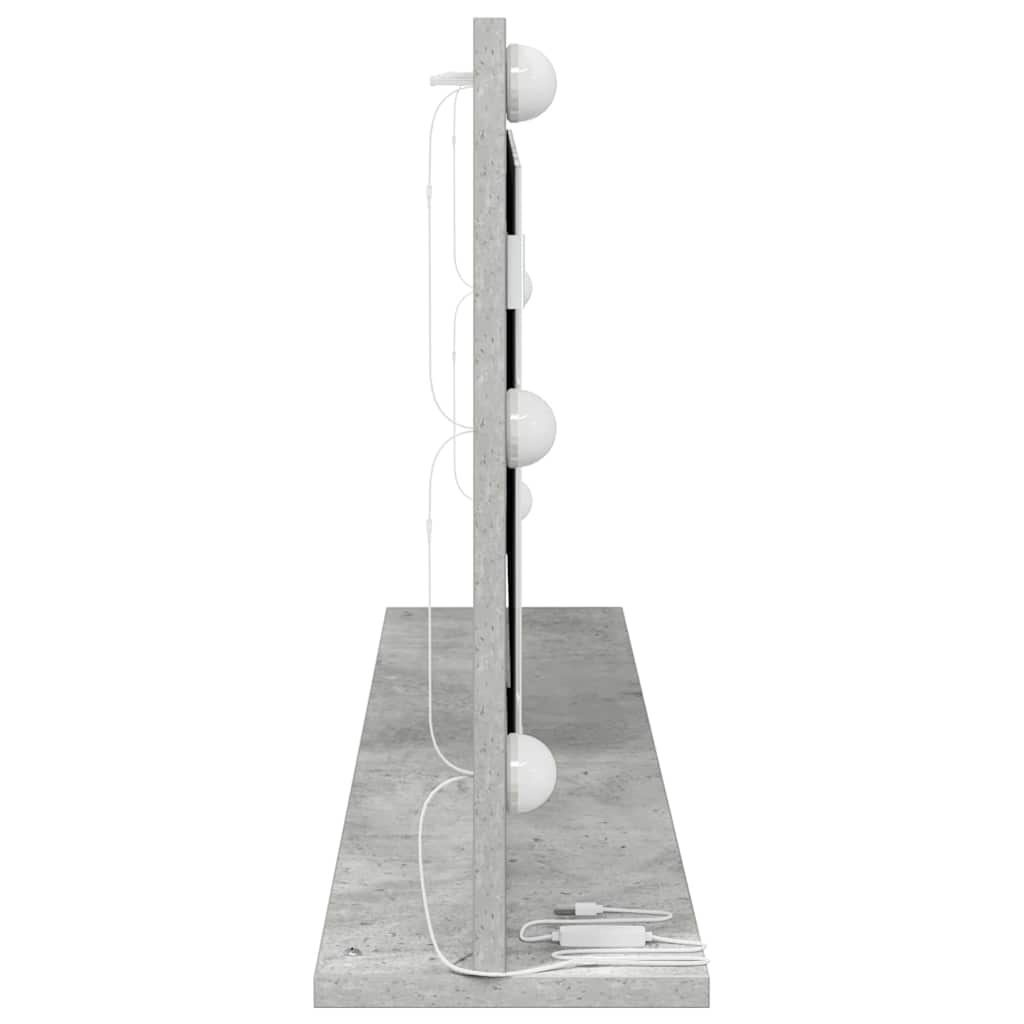 Kosmētikas spogulis Betona pelēks 100 x 45 x 18 cm