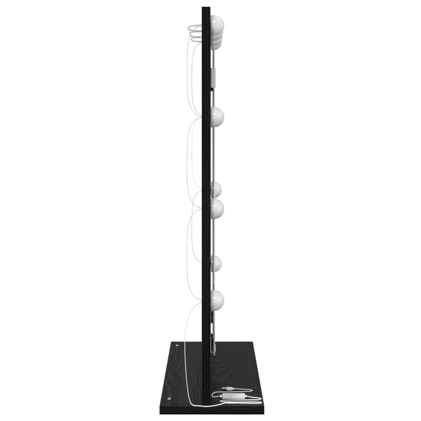 Kosmētikas spogulis Melns ozols 70 x 50 x 18 cm