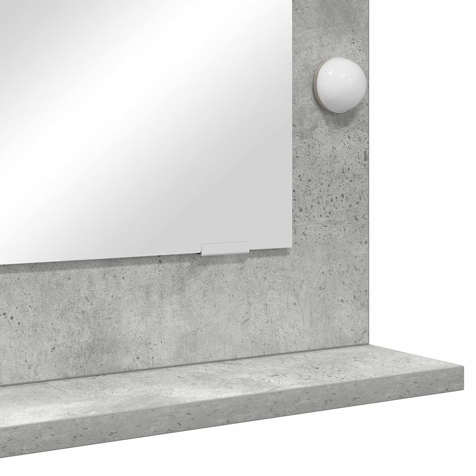 Kosmētikas spogulis ar spoguli Betonpelēks 70 x 50 x 18 cm