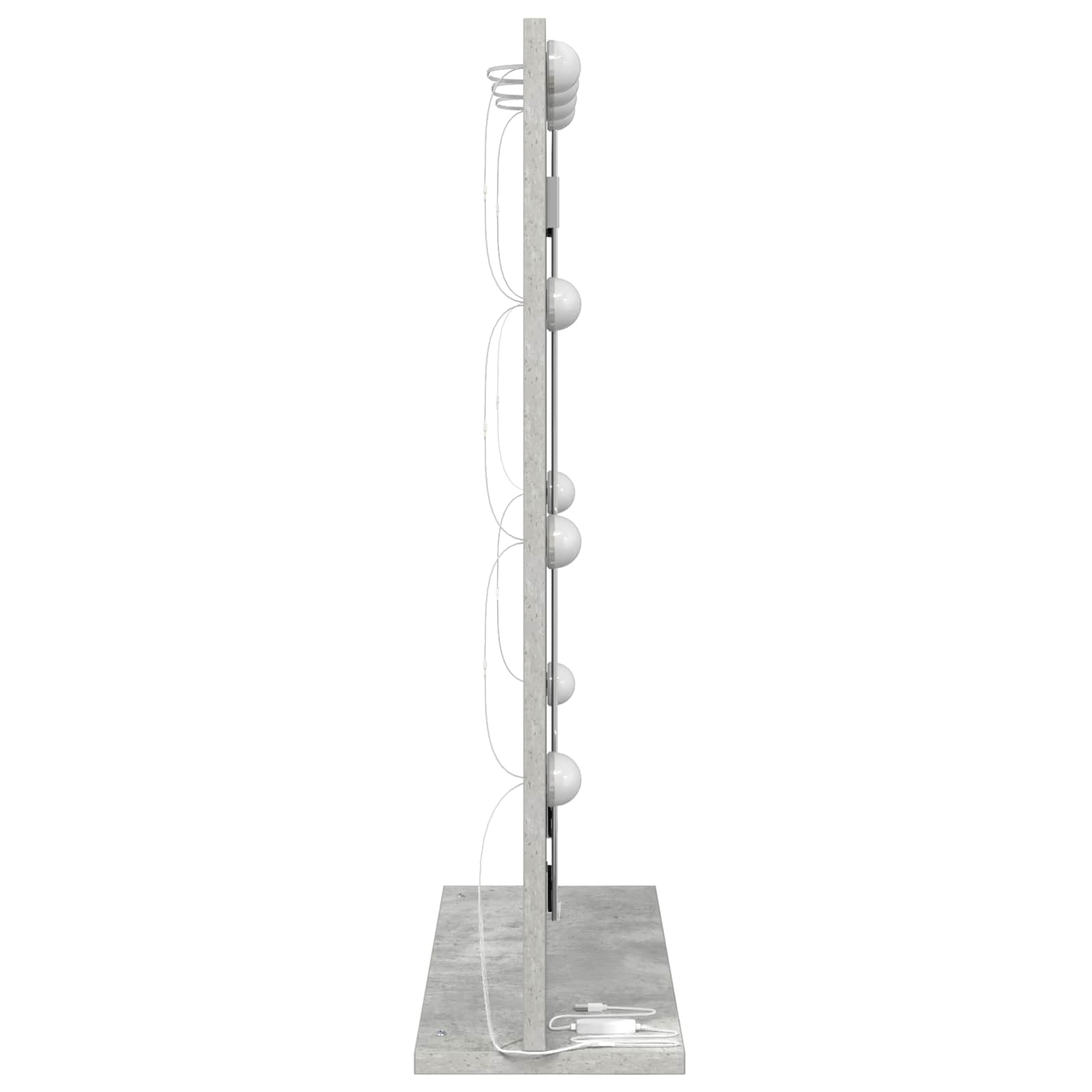 Kosmētikas spogulis ar spoguli Betonpelēks 70 x 50 x 18 cm