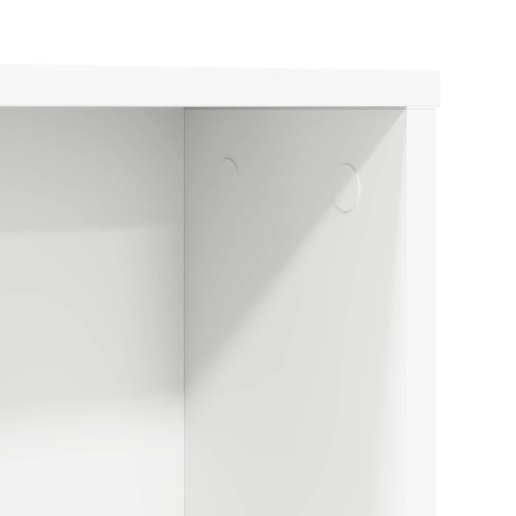 Stalas su lentyna Balta 91 x 50 x 149 cm Apdirbta mediena