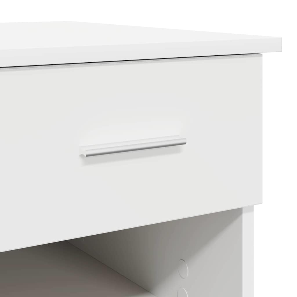 Galds ar atvilktni Balts 90 x 49.5 x 75 cm Apstrādāta koksne