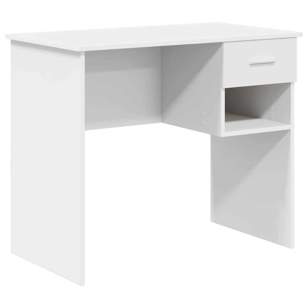 Galds ar atvilktni Balts 90 x 49.5 x 75 cm Apstrādāta koksne