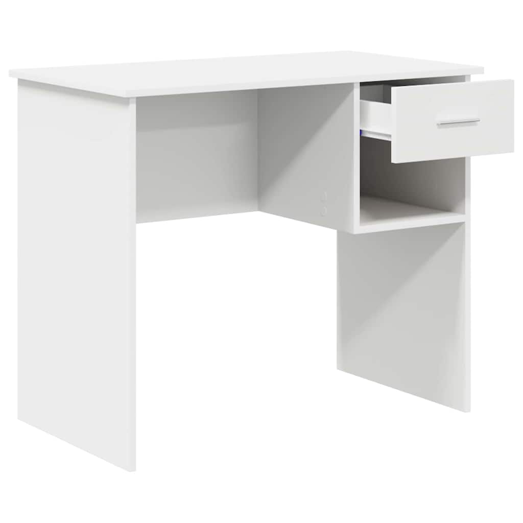 Galds ar atvilktni Balts 90 x 49.5 x 75 cm Apstrādāta koksne