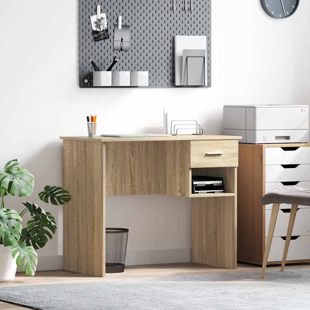Desk Sonoma oak 90 x 49.5 x 75 cm Engineered wood