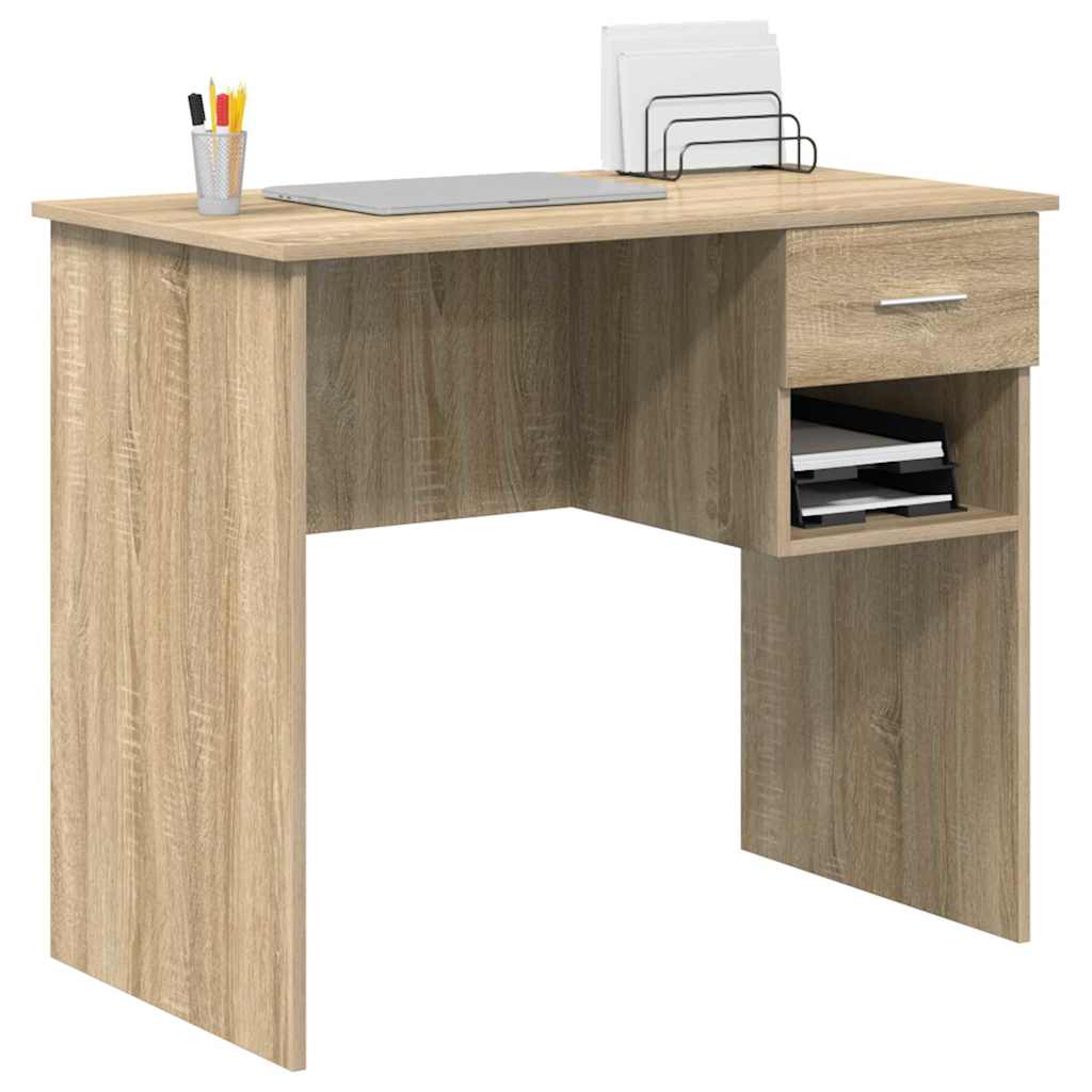 Desk Sonoma oak 90 x 49.5 x 75 cm Engineered wood