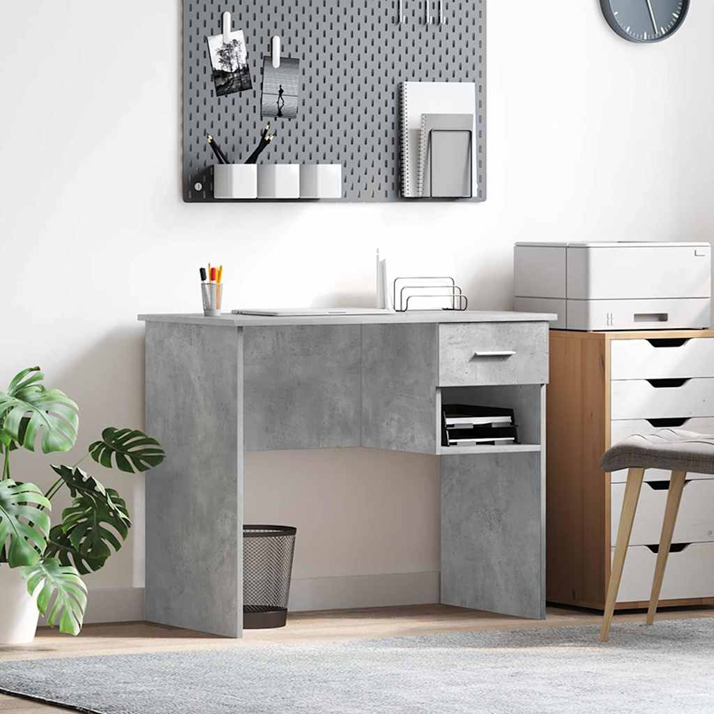 Galds Betona pelēks 90 x 49.5 x 75 cm Apstrādāta koksne