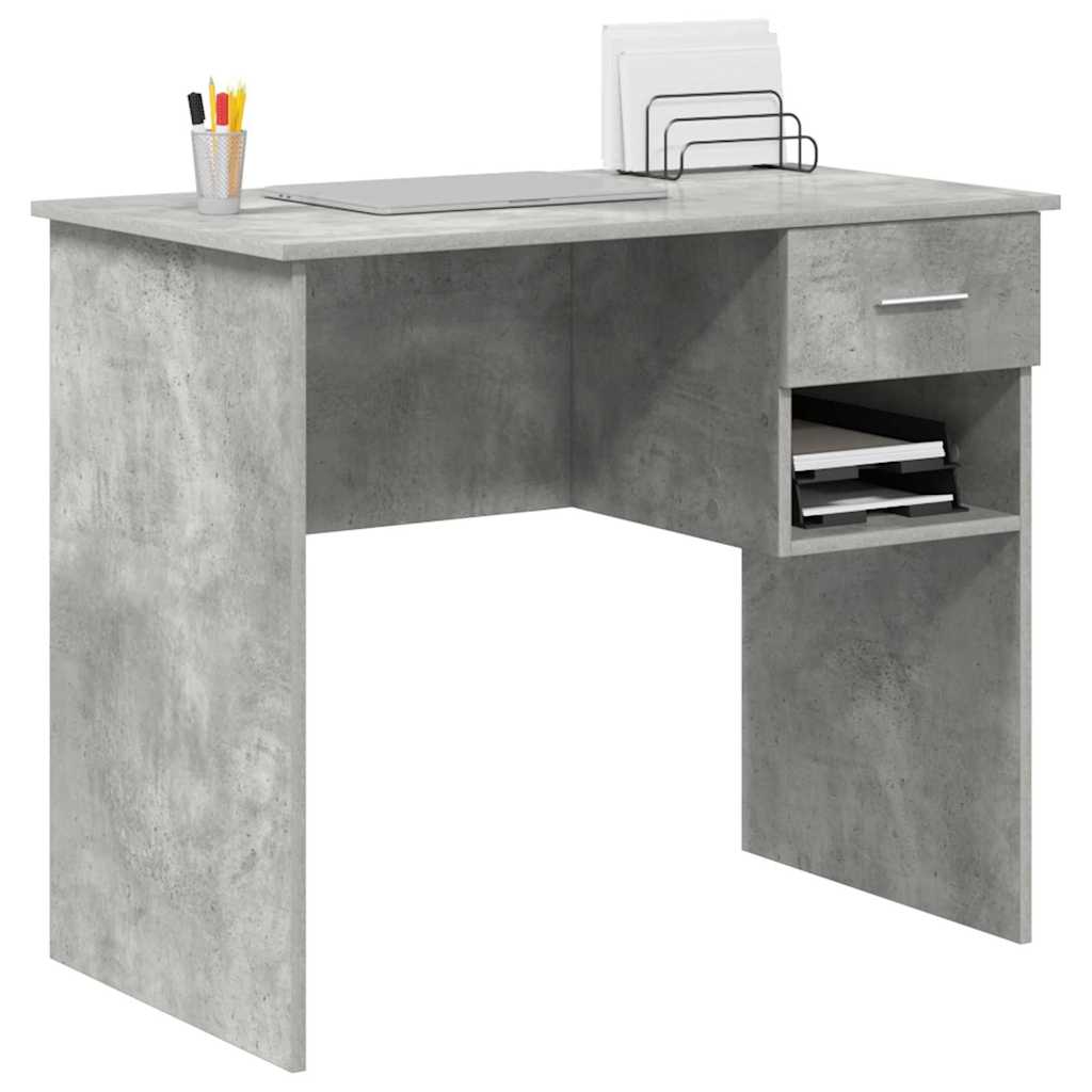 Galds Betona pelēks 90 x 49.5 x 75 cm Apstrādāta koksne