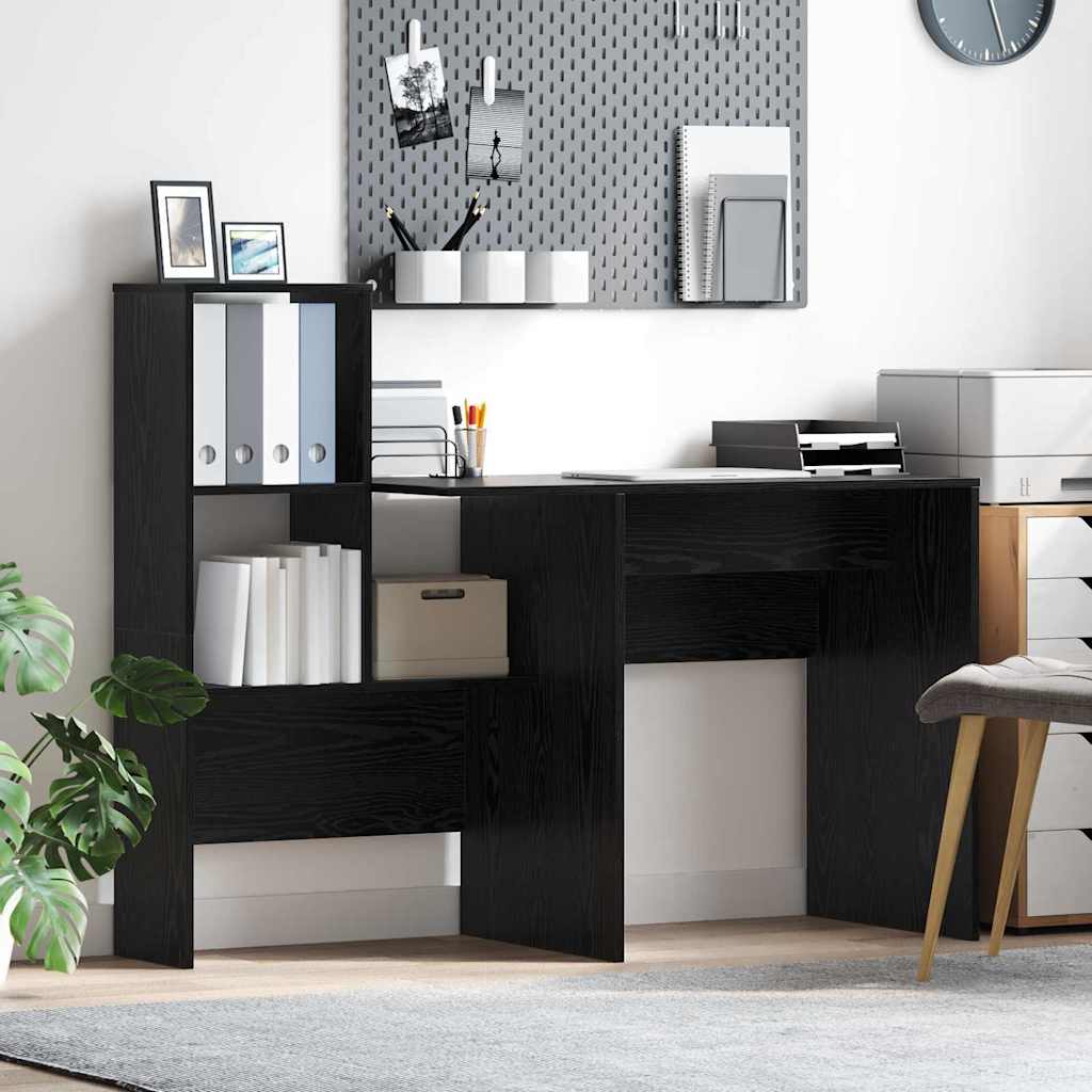 Table black oak 131.5 x 50 x 106.5 cm Engineered wood