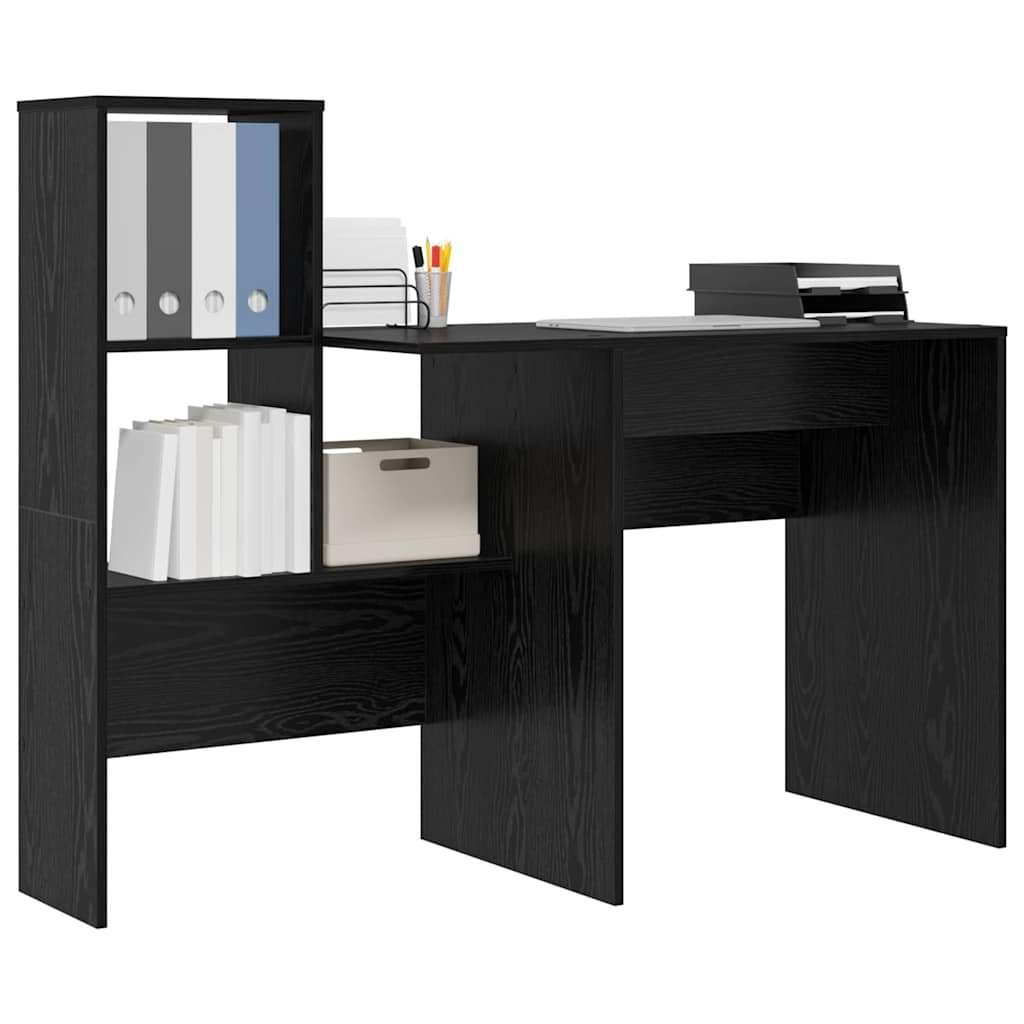 Table black oak 131.5 x 50 x 106.5 cm Engineered wood