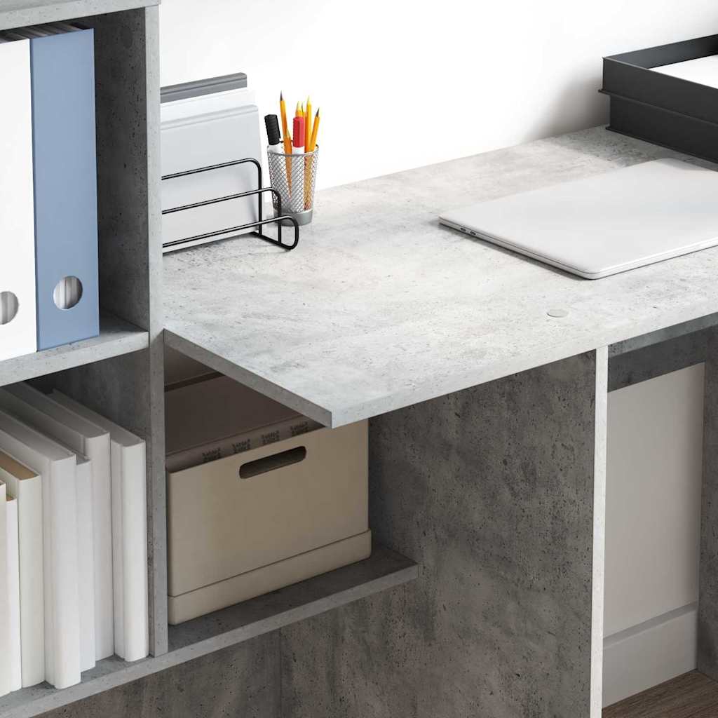 Table Concrete gray 131.5 x 50 x 106.5 cm Engineered wood