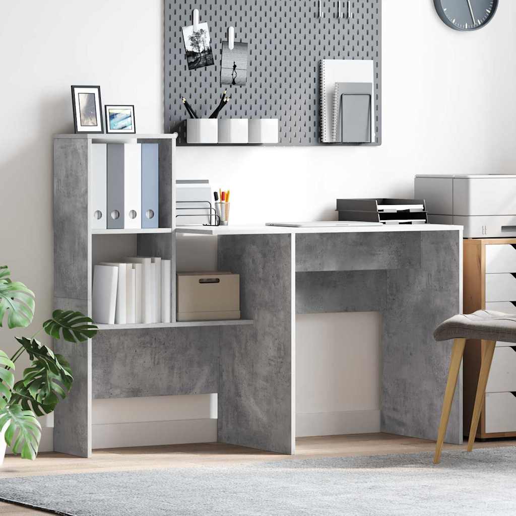 Table Concrete gray 131.5 x 50 x 106.5 cm Engineered wood