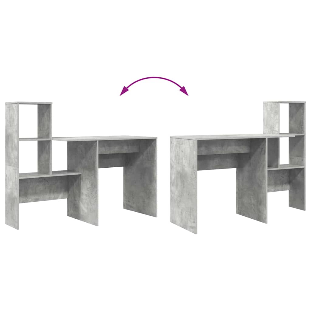 Table Concrete gray 131.5 x 50 x 106.5 cm Engineered wood