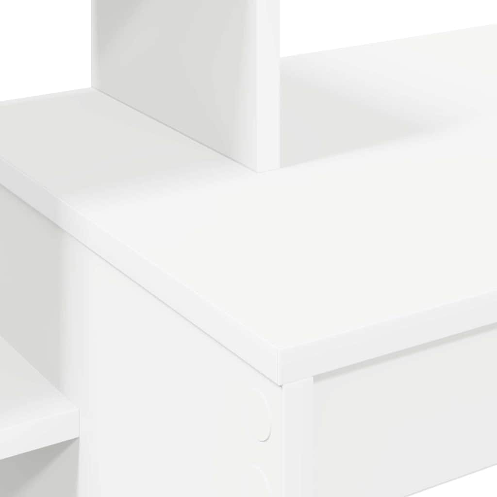 Galds ar plauktu Balts 100 x 40 x 90 cm Apstrādāta koksne