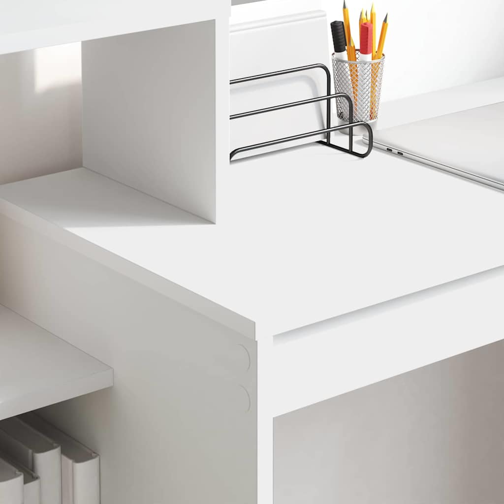 Galds ar plauktu Balts 100 x 40 x 90 cm Apstrādāta koksne