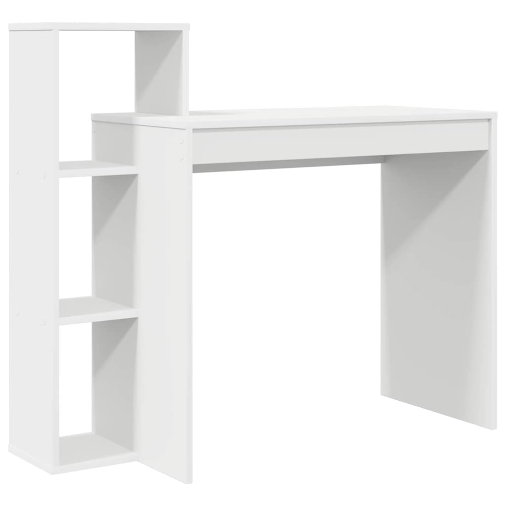 Galds ar plauktu Balts 100 x 40 x 90 cm Apstrādāta koksne