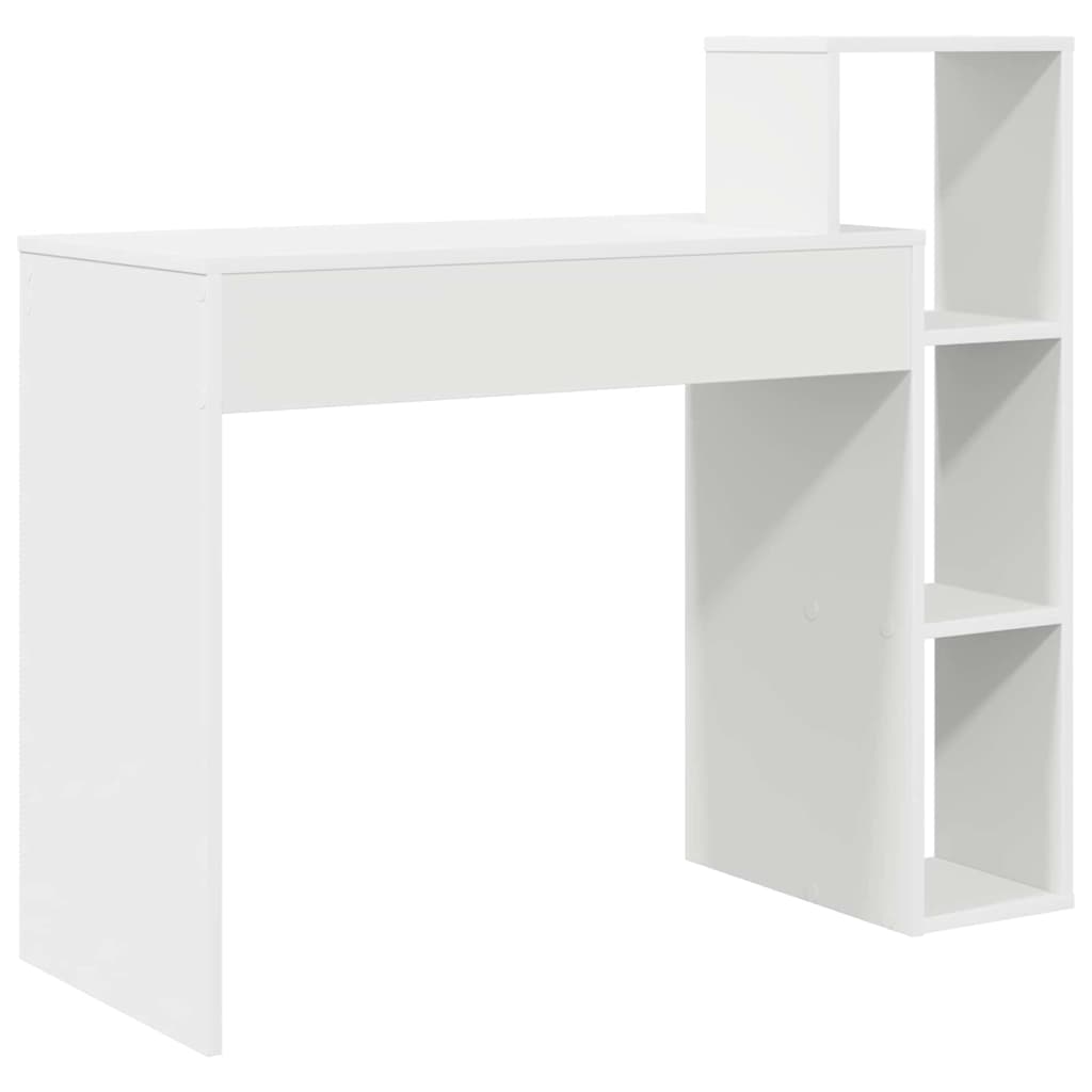 Galds ar plauktu Balts 100 x 40 x 90 cm Apstrādāta koksne