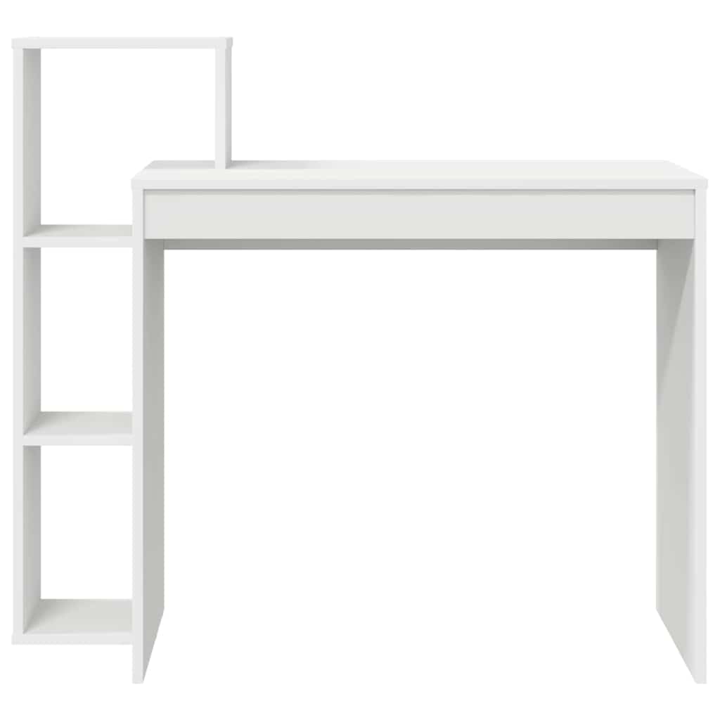 Galds ar plauktu Balts 100 x 40 x 90 cm Apstrādāta koksne