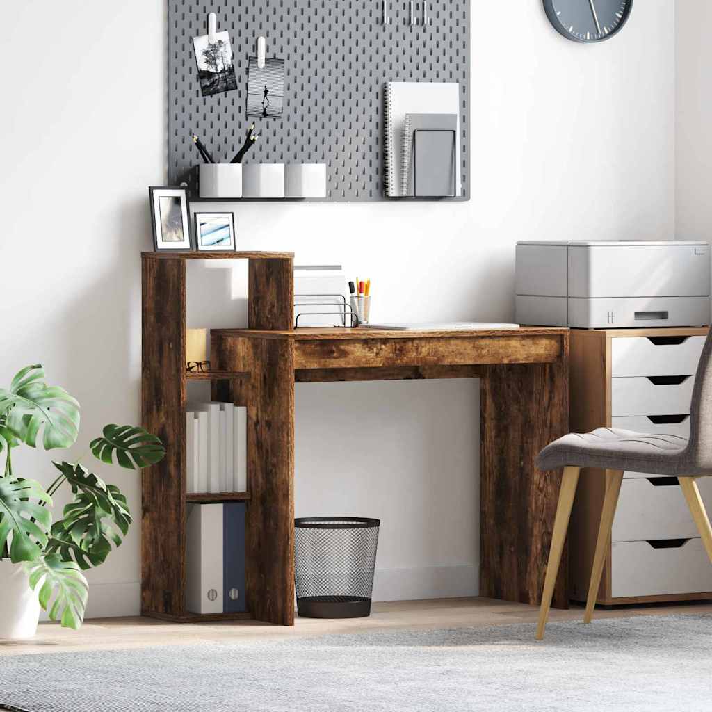 Smoked Oak Table 100 x 40 x 90 cm Engineered Wood
