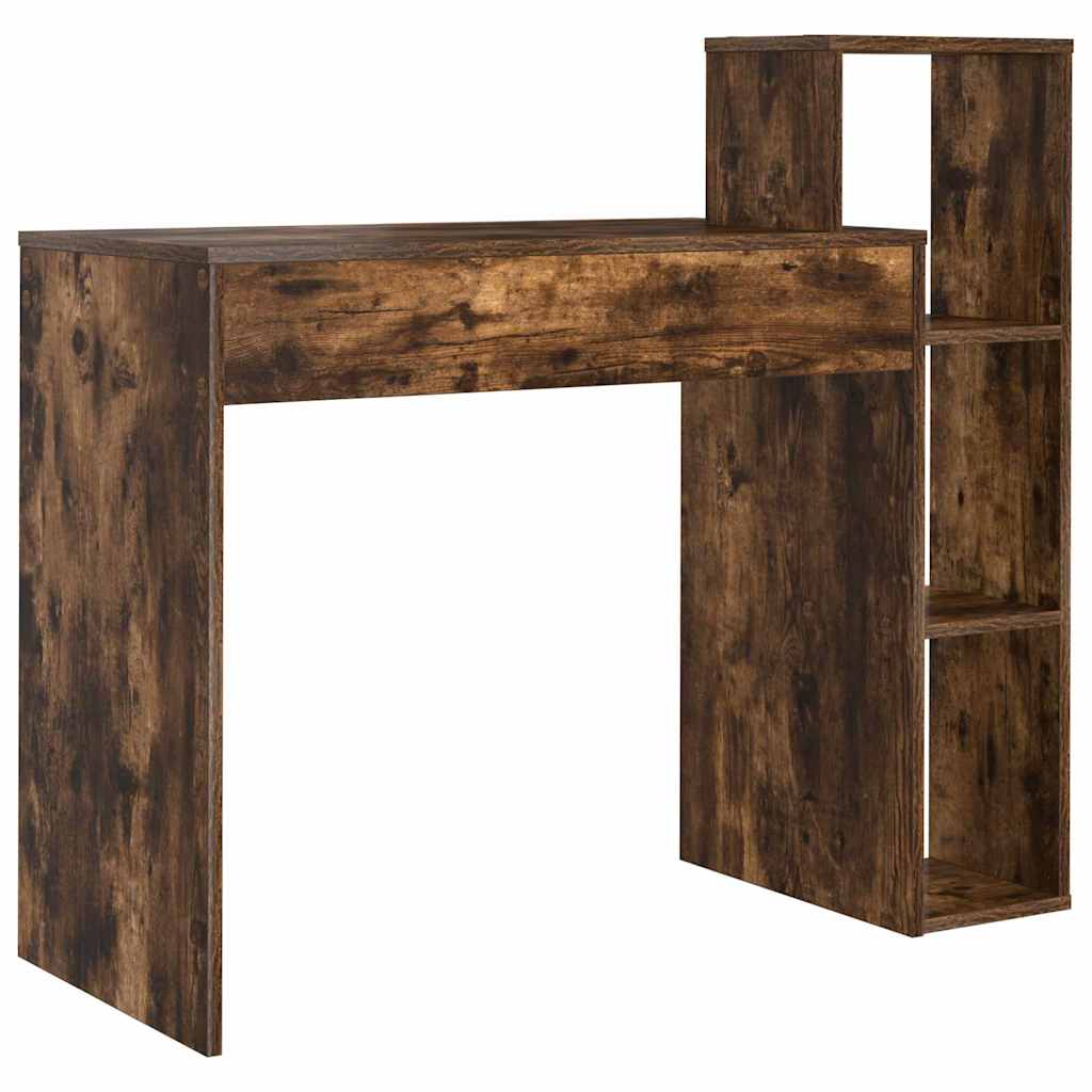 Smoked Oak Table 100 x 40 x 90 cm Engineered Wood