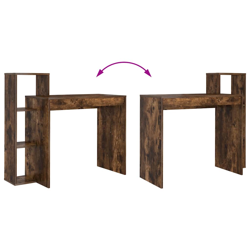 Smoked Oak Table 100 x 40 x 90 cm Engineered Wood