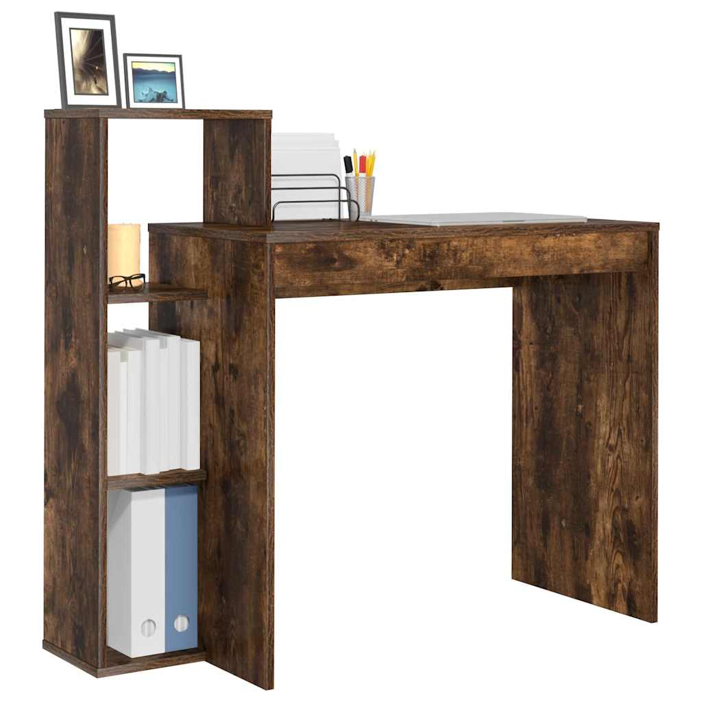Smoked Oak Table 100 x 40 x 90 cm Engineered Wood