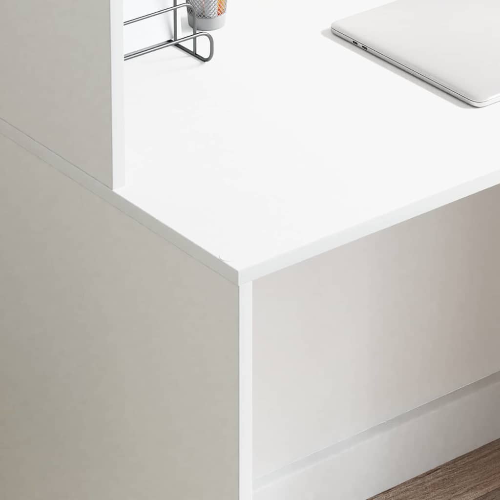 Galds ar plauktu Balts 102 x 50 x 124 cm Apstrādāta koksne