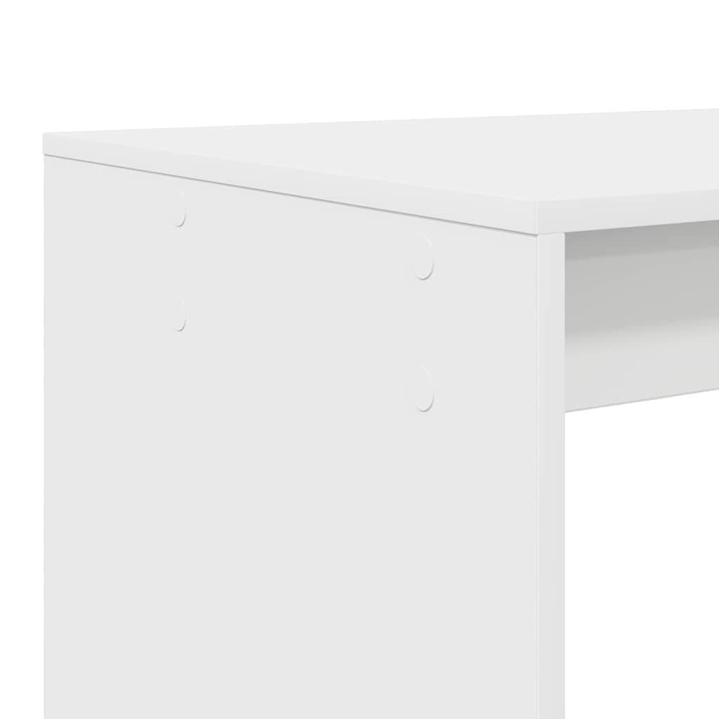 Stalas su lentyna Balta 108 x 55 x 103,5 cm Apdirbta mediena