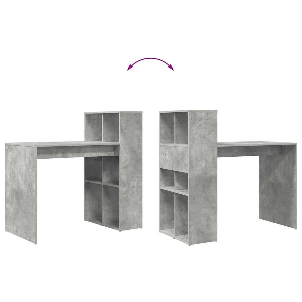 Galds Betona pelēks 108 x 55 x 103,5 cm Apstrādāta koksne