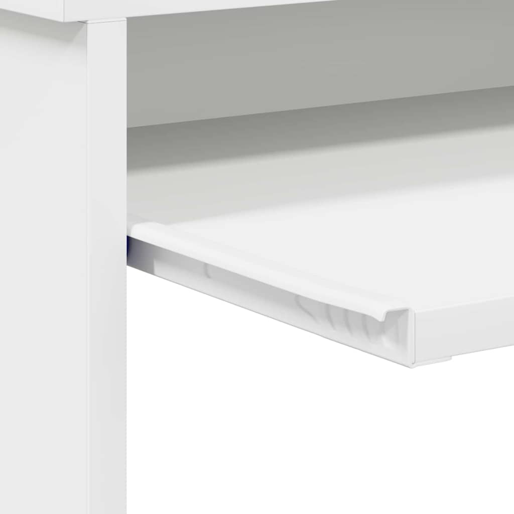 Galds ar plauktu Balts 106 x 40 x 88.5 cm Apstrādāta koksne
