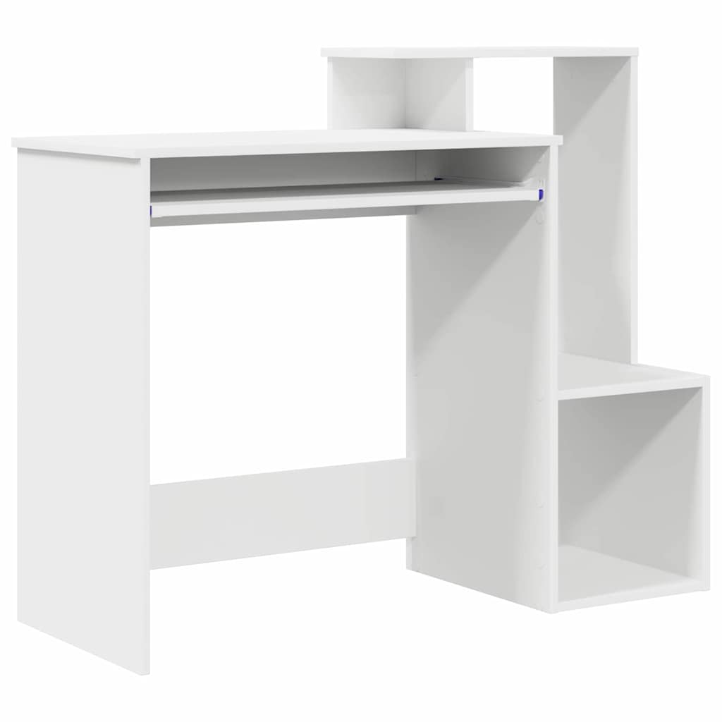 Galds ar plauktu Balts 106 x 40 x 88.5 cm Apstrādāta koksne