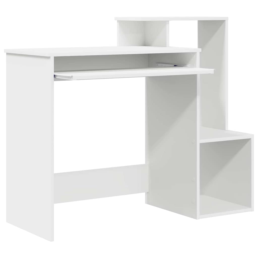 Galds ar plauktu Balts 106 x 40 x 88.5 cm Apstrādāta koksne