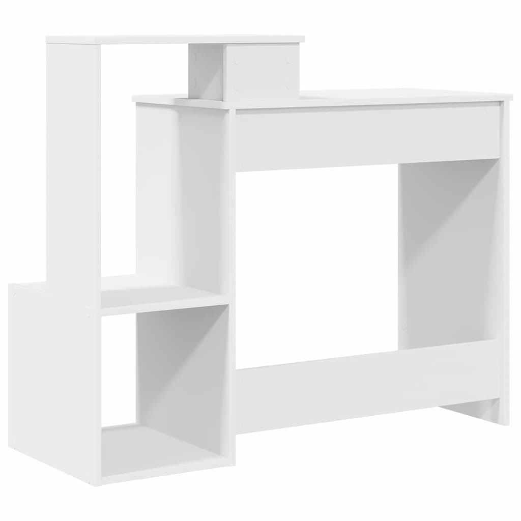 Galds ar plauktu Balts 106 x 40 x 88.5 cm Apstrādāta koksne